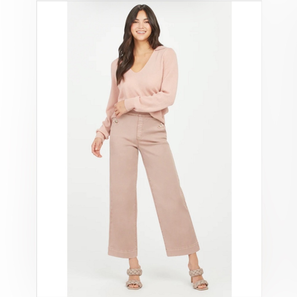 Spanx Stretch Twill Cropped Pant - Mauve - sold out color